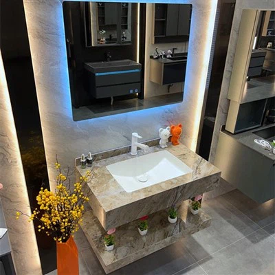 Yapay Taş Banyo Arduvaz Dolabı