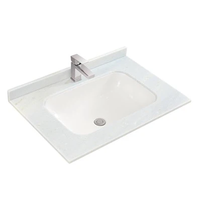 Mavi Kristal Mermer Banyo Lavabosu