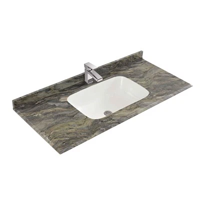 Mavi İpek Mermer Banyo Lavabosu